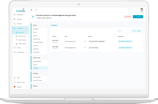 immonaut makler software immobilienmakler software relevanszdaten terminplanung